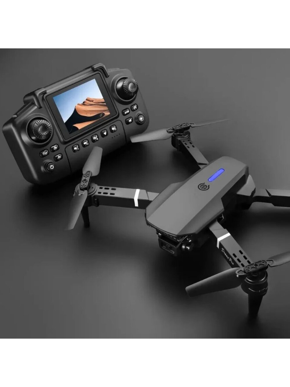 Mini RC E88 Drone 4K HD Dual Cameras Foldable Quadcopter LED